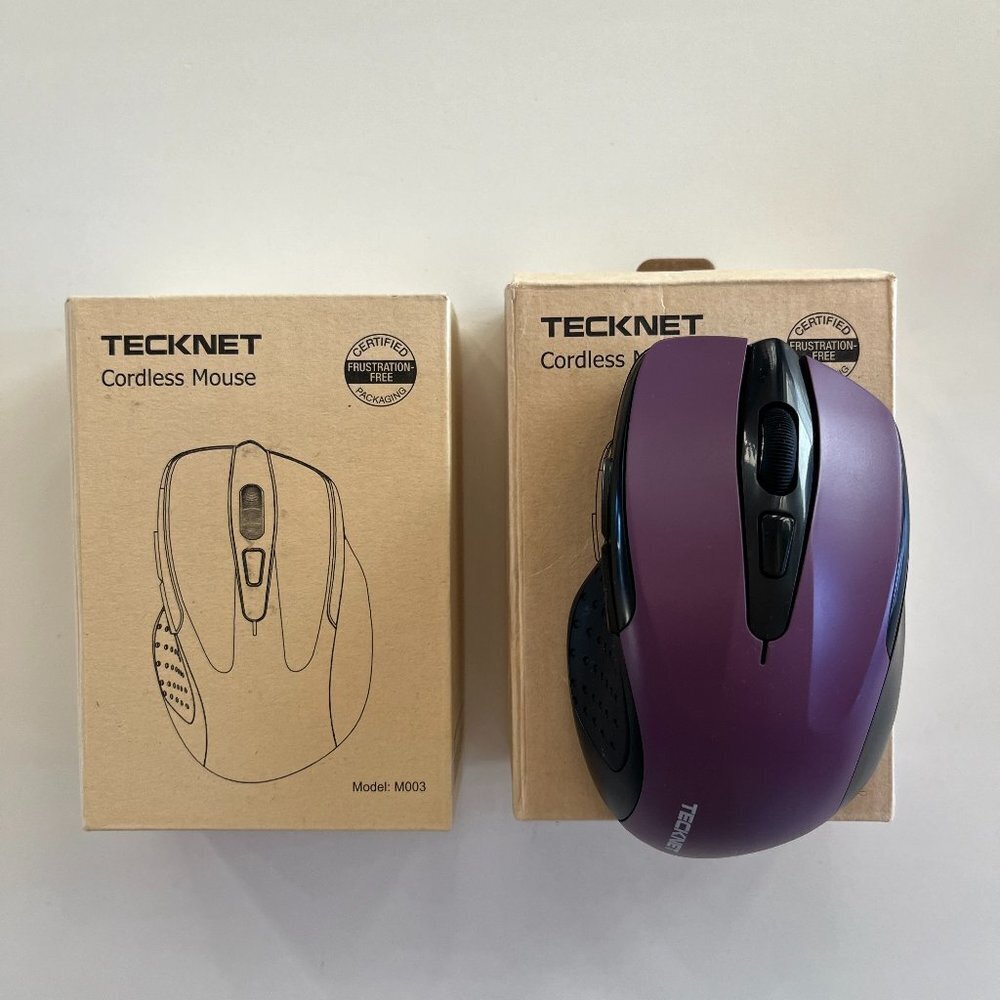 TECKNET Wireless Mouse, 2.4G Ergonomic Optical Mouse
